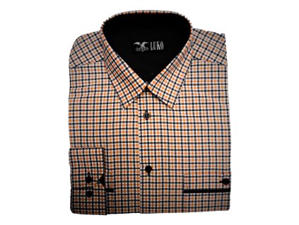 pánská košile s kombinací model 182216 - oranžová