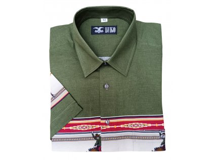 Pánská košile s motivem Western (sv. zelená) model 074210