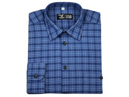 Pánská flanelová košile model 182218 - modrá