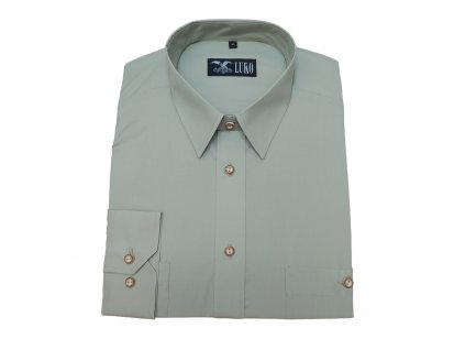 Pánská košile s dlouhým ruk. model 172214 SLIM FIT - khaki