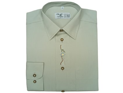 Pánská košile s dlouhým ruk. model 102101 - světle zelená