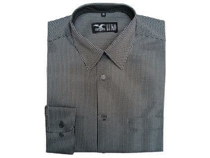 Pánská košile s dlouhým rukávem model 142201 černá