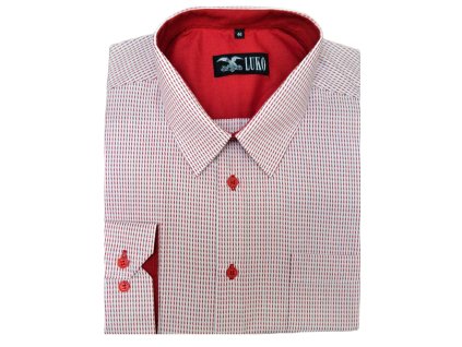 Košile s dlouhým rukávem model 162207 červená