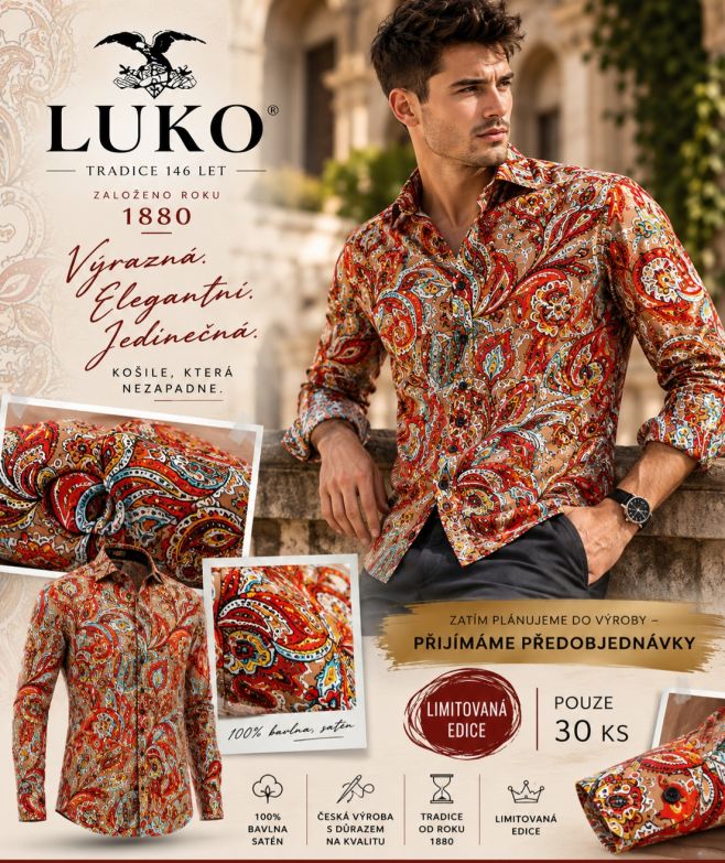 ❤️ LIMITOVANÁ EDICE 🧡 – POUZE 30 KUSŮ! - Nebojte se vystoupit z davu. Oblékněte košili, která přitáhne pozornost na první...