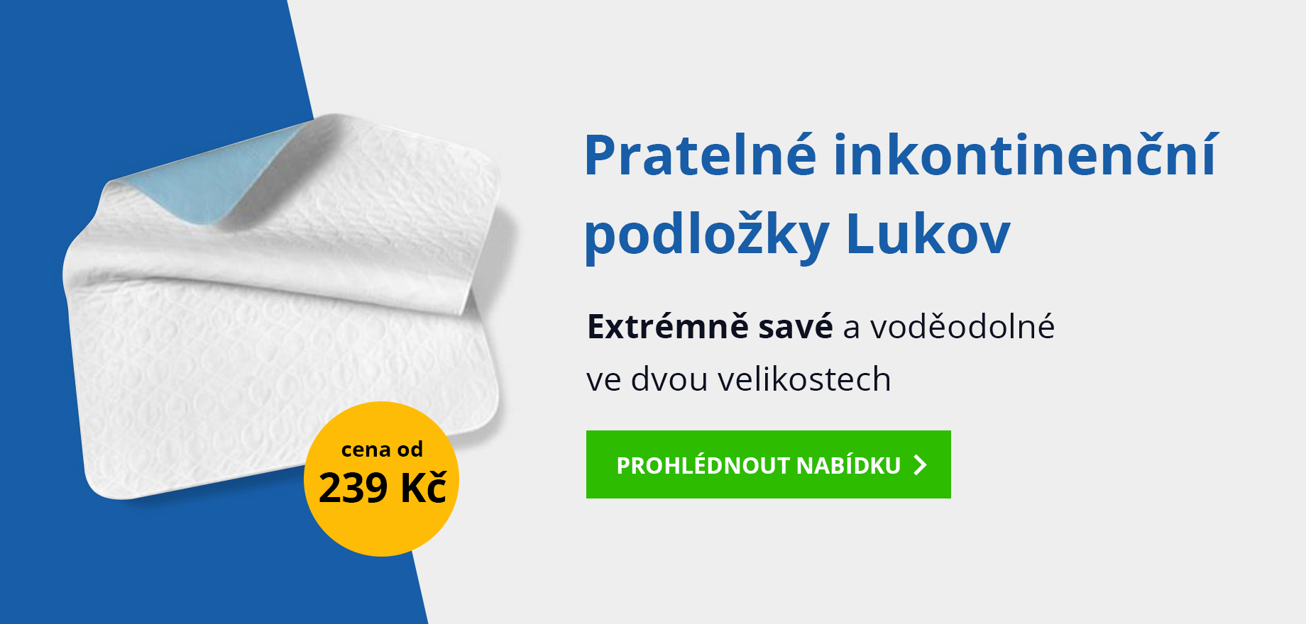 Pratelné inkontinenční podložky LUKOV