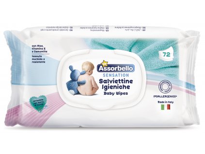 00523 Assorbello Sensation Baby Wipes 72 (2)