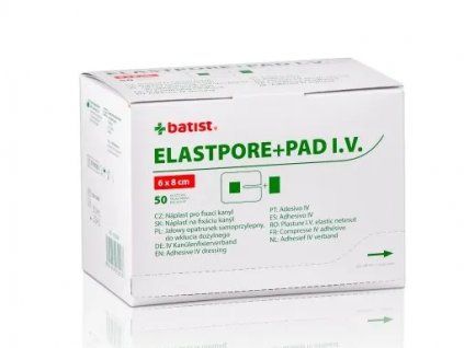 ELASTPORE+PAD I.V. sterilní náplast 6 x 8 cm