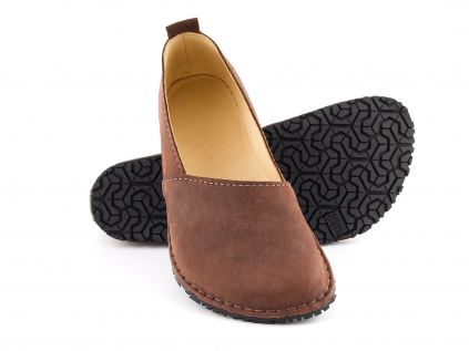 Excellent Barefoot moccasins - brown with black marbling