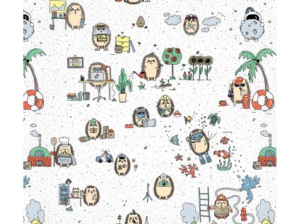 Lullalove Náhradní potah na kojící polštář Ježek Povolání