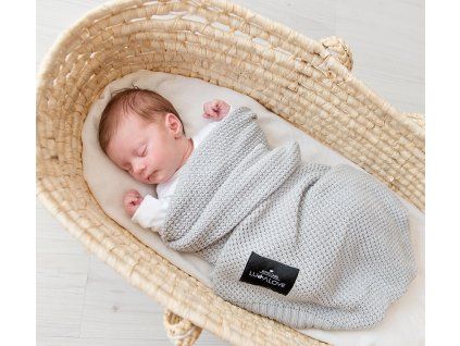 Lullalove Bambusová dečka Světle Šedá