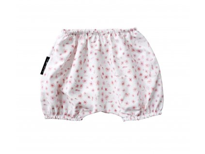 Lullalove Dětské šortky 0-6 měsíců - Růžové Květinky