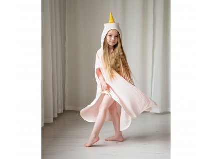 Lullalove Mušelínové pončo Jednorožec