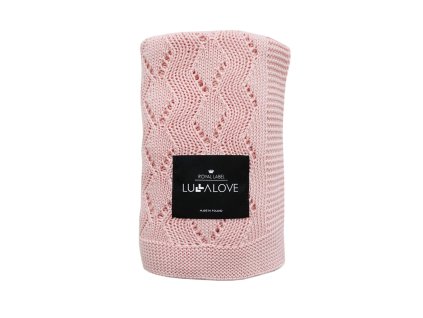 Lullalove Ažurková přikrývka BOHO Veselá Růžová