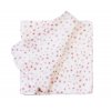 Lullalove Zavinovací přikrývka z mušelínu plena 100 x 100cm Růžové Květinky
