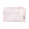 Lullalove Plochý polštářek z mušelínu Růžové Květinky