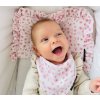 Lullalove Mušelinový šátek i bryndák Růžové Květinky