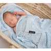 Lullalove Ažurková přikrývka BOHO Blankytně Modrá