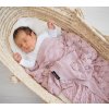 Lullalove Ažurková přikrývka BOHO Pudrová Růž