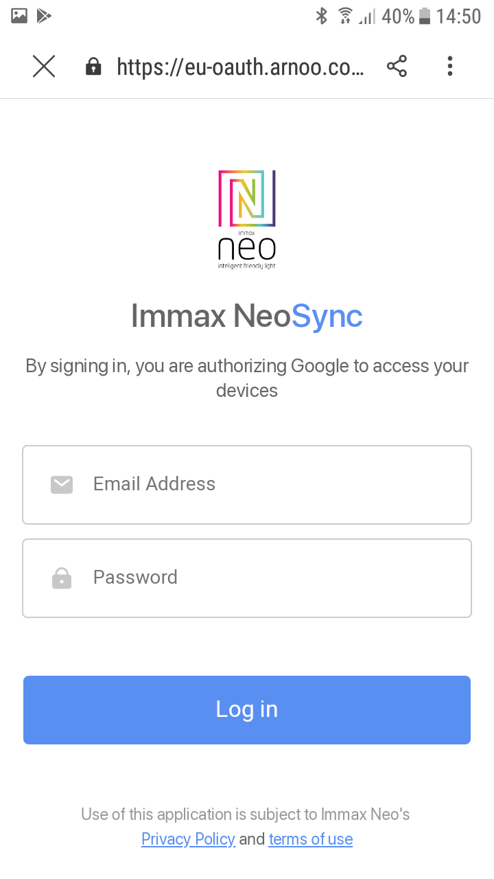 Google Home + Immax Neo