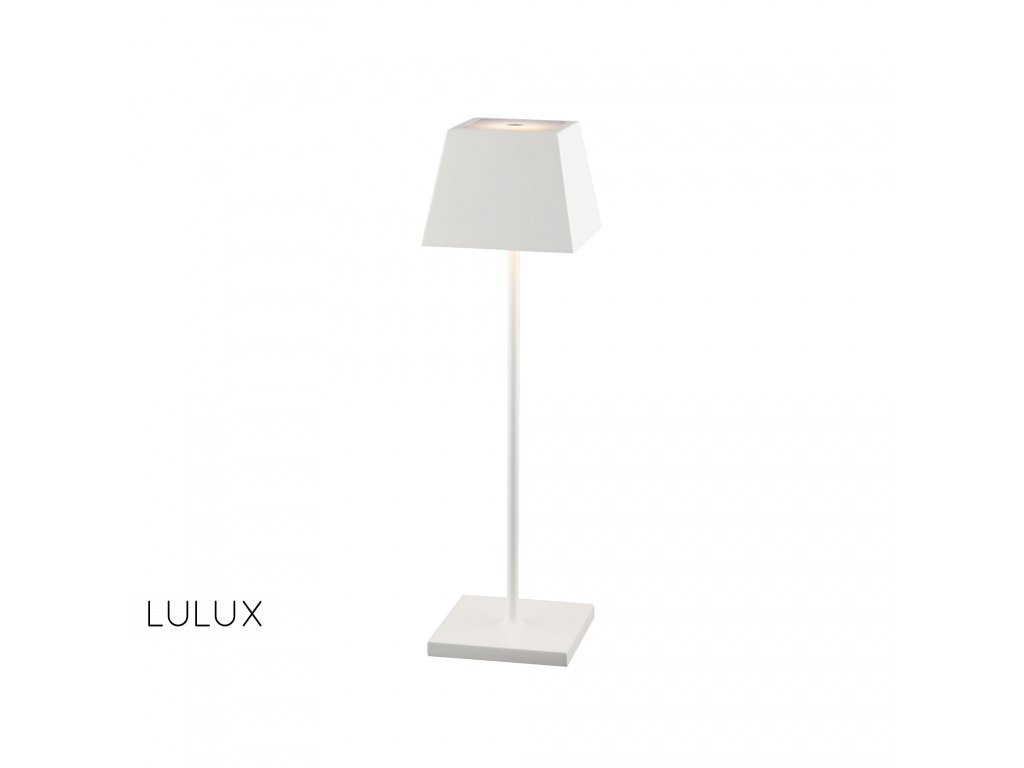 MAHE LED WHITE 8397 | bielaa stolná lampa