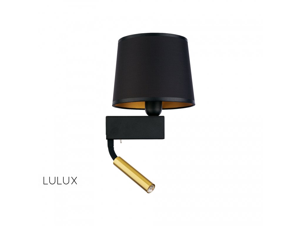 CHILLIN II BLACK BL/G 8213 | látková nástenná lampa
