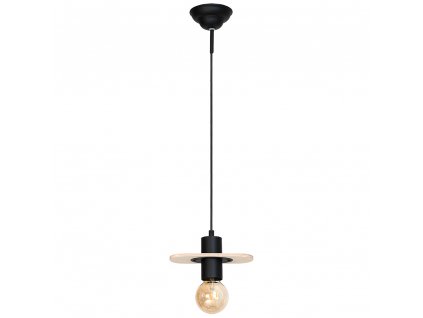 Aldex | 940G | ALBA | čierna visiaca lampa s drevom