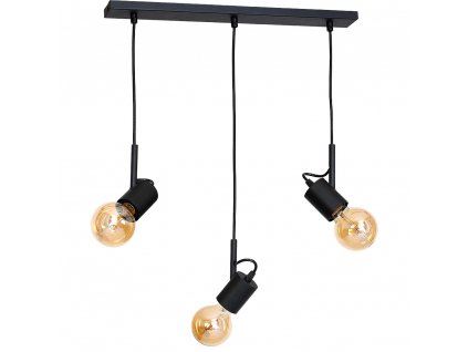 Čierne ALUNA | čierna dizajnová visiaca lampa