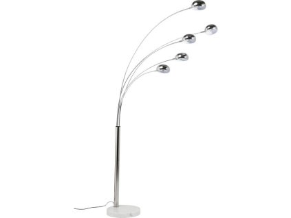 Luxusná stojaca dizajnová chrómová lampa - Trio Five Fingers