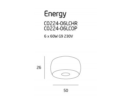 ENERGY luxusná stropná lampa vacsia