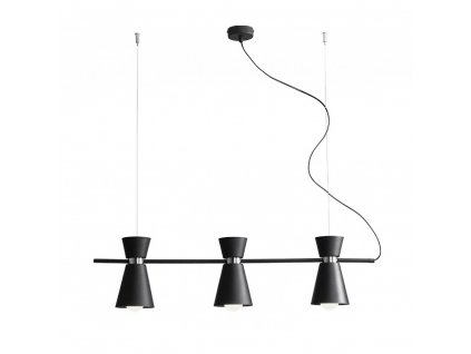 Aldex | 989E1 | KEDAR | dizajnová čierna visiaca lampa trojitá