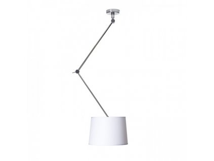 BROADWAY | stropná lampa s ramenom biela chróm
