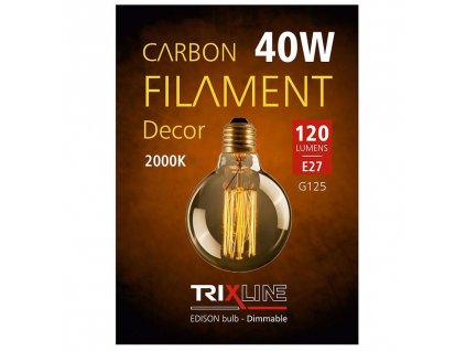 Žiarovka Carbon filament E27 G125