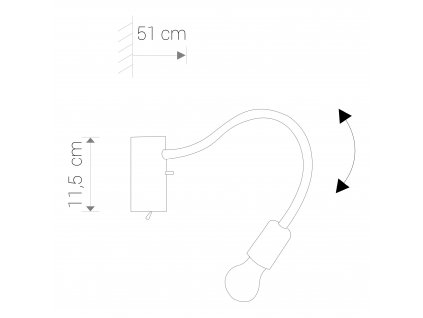 9774 | Nowodvorski | FLEXI | Flexibilné minimalistické nástenné svietidlo