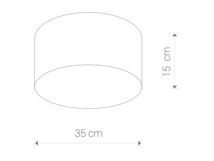 CAMERON TAUPE II 9686 | prisadená stropná lampa ø=35 cm