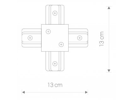 PROFILE RECESSED X-CONNECTOR 8837 I vodivý spoj