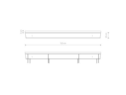 CAMELEON CANOPY C 1200 WH 8555 | stropný rozbočovací kryt
