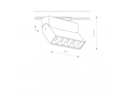 PROFILE FOCUS LED WH 3000K 7618, 440lm I päťbodové svietidlo v lištovom systéme