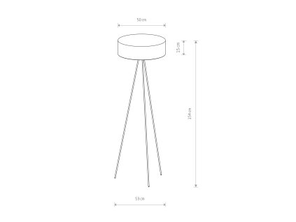 CADILAC III BLACK BL 7988 | stojaca lampa s látkovým tienidlom