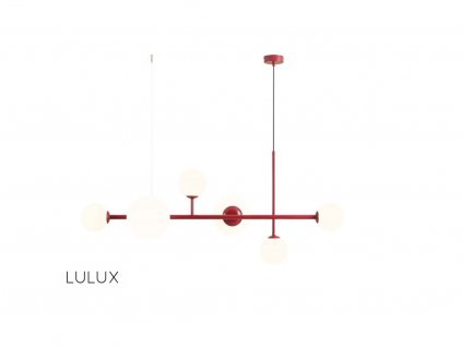 ALDEX | 1092K41 | DIONE 6 RED WINE | Elegantná závesná lampa so šiestimi tienidlami