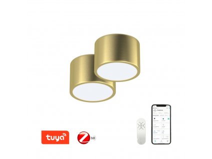 IMMAX | 07127L-BD | RONDATE SADA | Zlaté smart LED stropné svietidlo