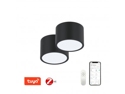 IMMAX | 07023L-15BD | RONDATE SADA | Čierne smart LED stropné svietidlo