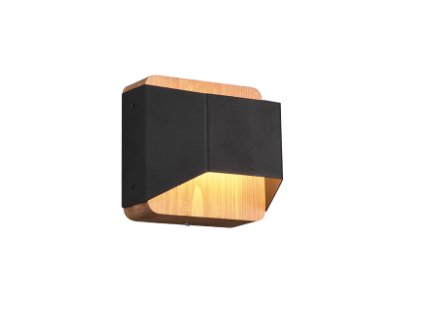 TRIO | ARINO S | Nástenná čierno-drevená LED lampa