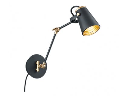 TRIO | EDWARD | Nástenná čierna minimalistická lampa