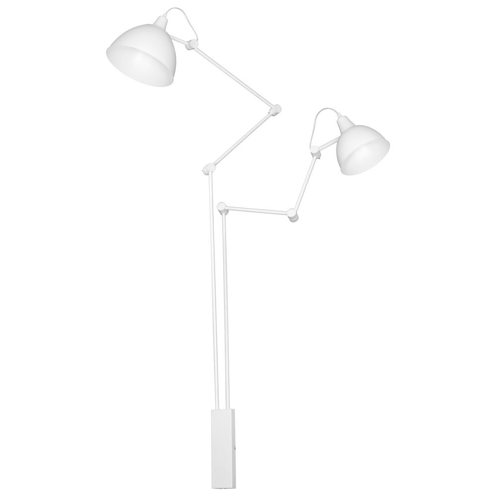 AIDA | biela industriálna nástenná lampa Farba: Biela, Rozmer: 150x190x90
