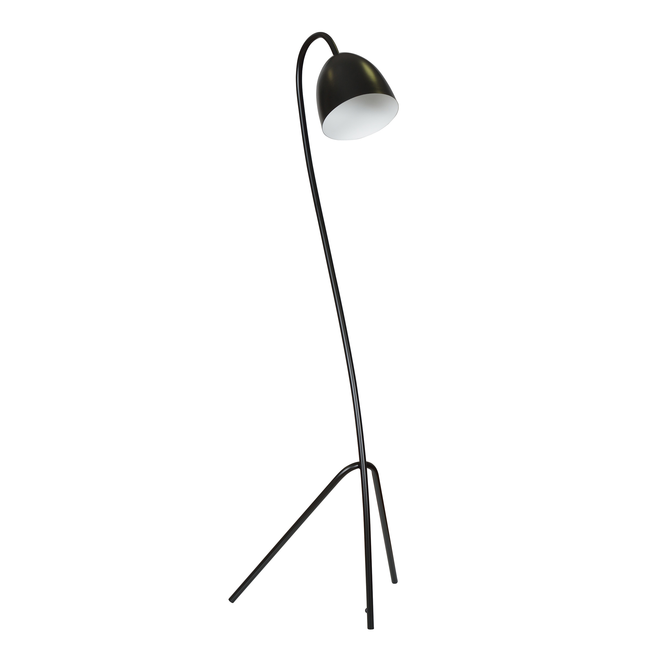 HARIS | moderná stojaca lampa čierna, biela a zlatá Farba: Čierna/Biela