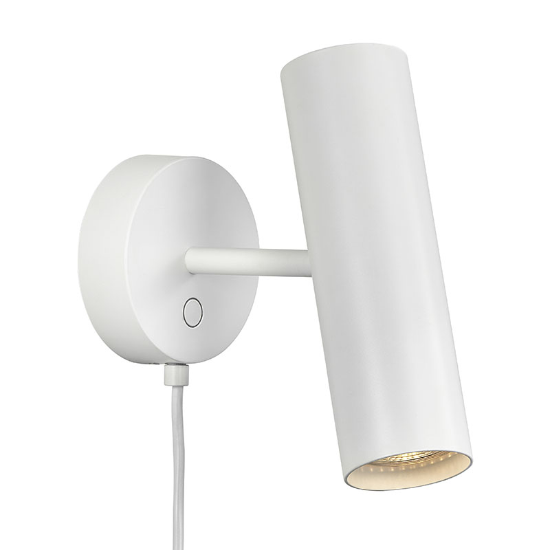 MIB6 | minimalistické nástenné svietidlo s dĺžkou 20cm Farba: Biela