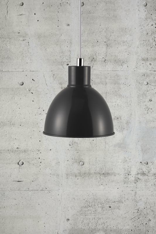 POP | dizajnové závesné svietidlo s kovovým tienidlom Farba: Matná čierna