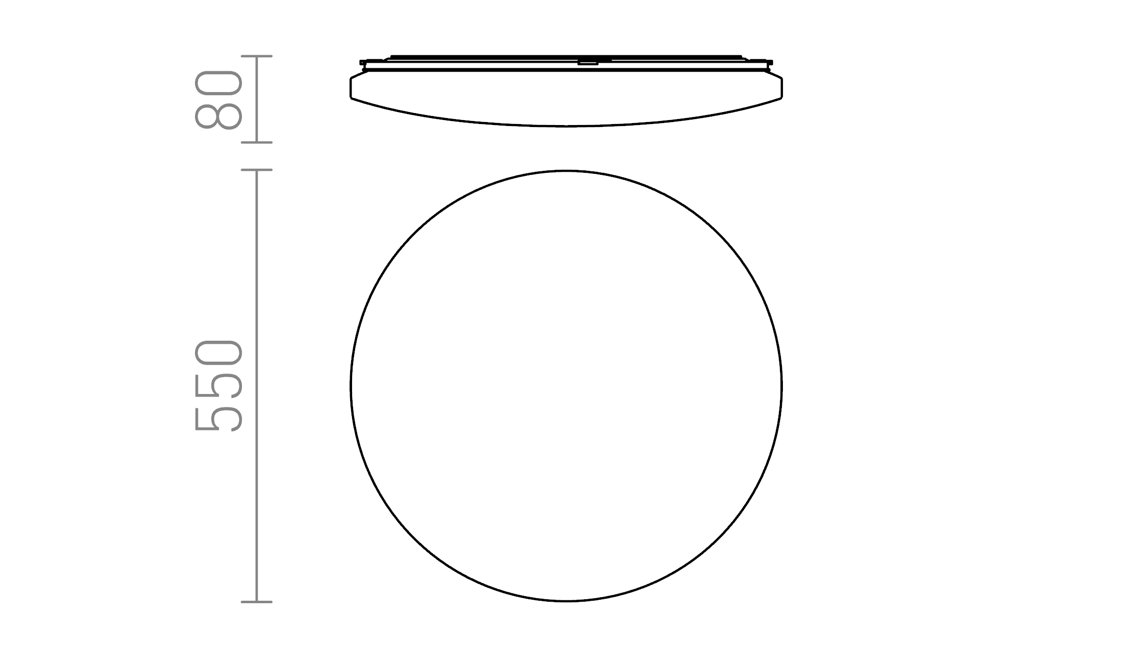 SEMPRE R | Okrúhle stropné svietidlo Priemer: 55cm