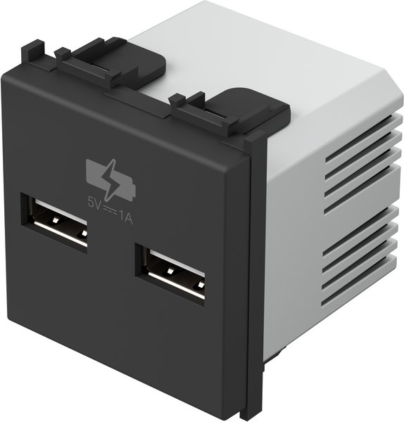 EM65 | USB nabíjačka 5V 2A 2M Farba: Čierna matná