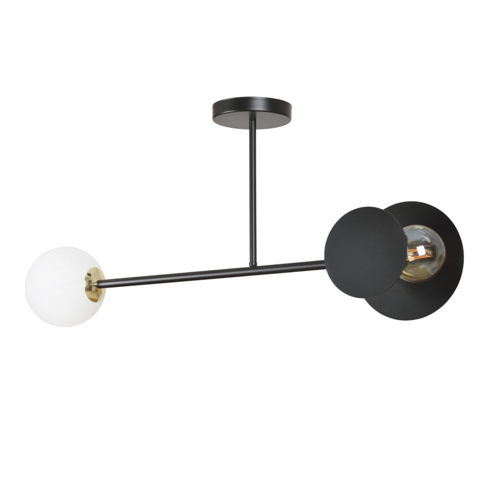 MINERVA 2 | dizajnová stropná lampa Farba: Čierna